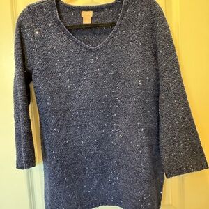 Cozy Blue V-Neck Sweater